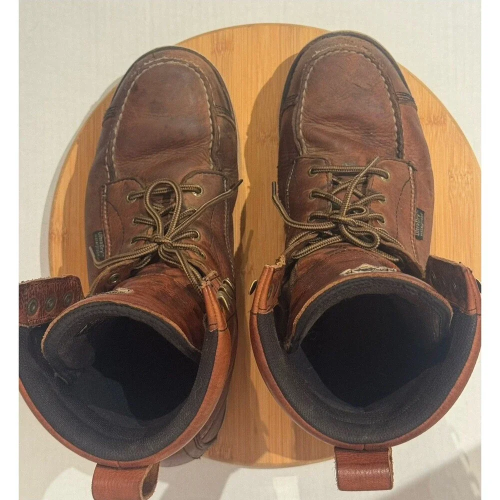 Irish Setter Ultra Dry Waterproof Safety Toe Work Boots Men’s Size 9.5  Brown